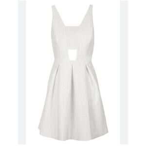 TopShop Cutout Lace White Skater Dress